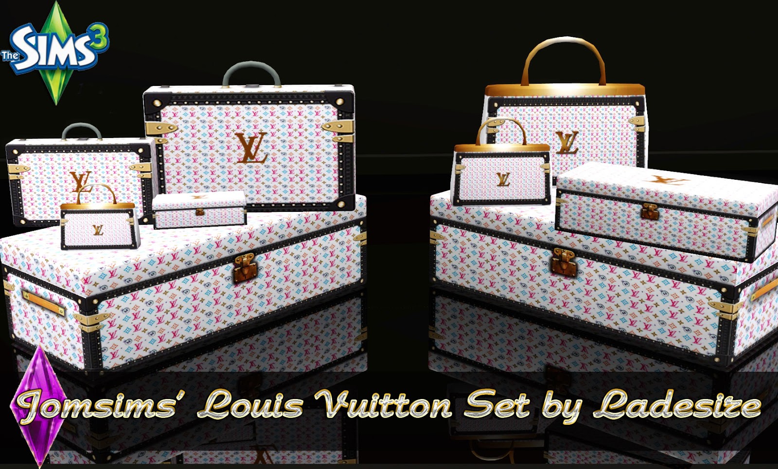 Ladesire&#39;s creative corner): TS3 - Jomsims&#39; Louis Vuitton Set by Ladesire