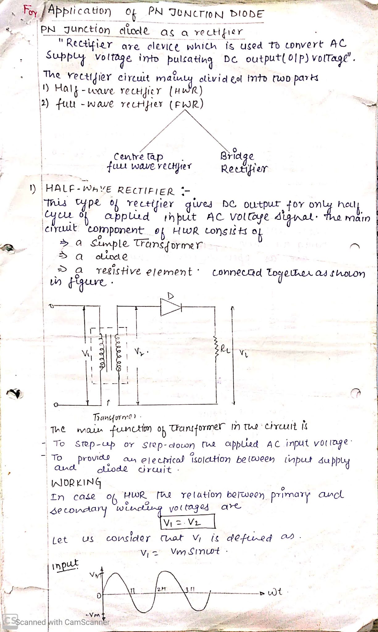 ELECTRONICS SHOW AKTU NOTES ON RECTIFIERS UNIT 1 ELECTRONICS ENGINEERING