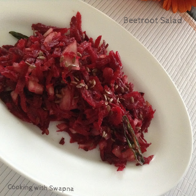 Cooking With Swapna Beetroot Flaxseed Salad
