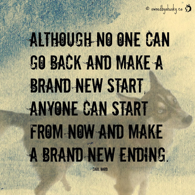 although no one can go back and make a brand new start... quote
