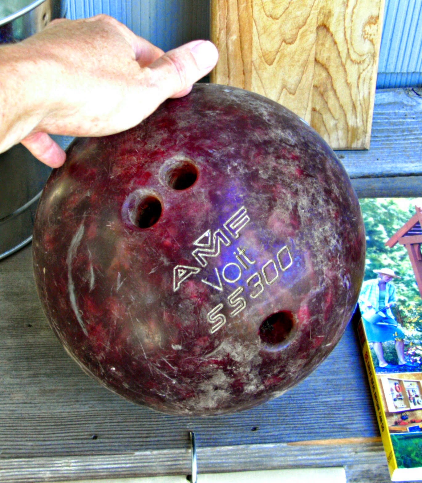 Upcycled Bowling Ball Yard Art Weekend Yard Work Series Little