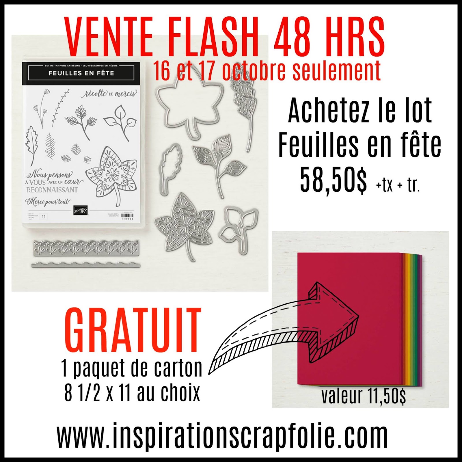 Inspiration Scrapfolie Vente flash 16 et 17 octobre