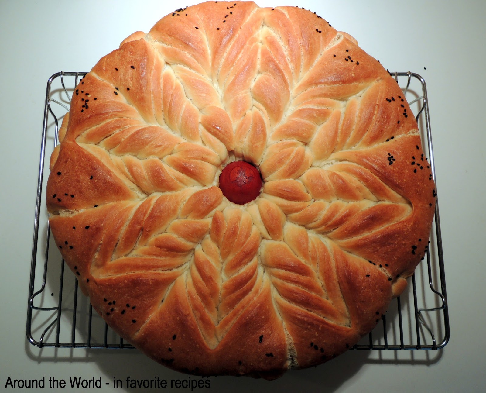 Around the World in favorite recipes Decorative Bread / 'Sunflower