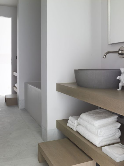 Modern luxury bathroom minimal sophisticated interior design by Piet Boon 