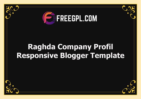 Raghda Company Profil Responsive Blogger Template Free Download