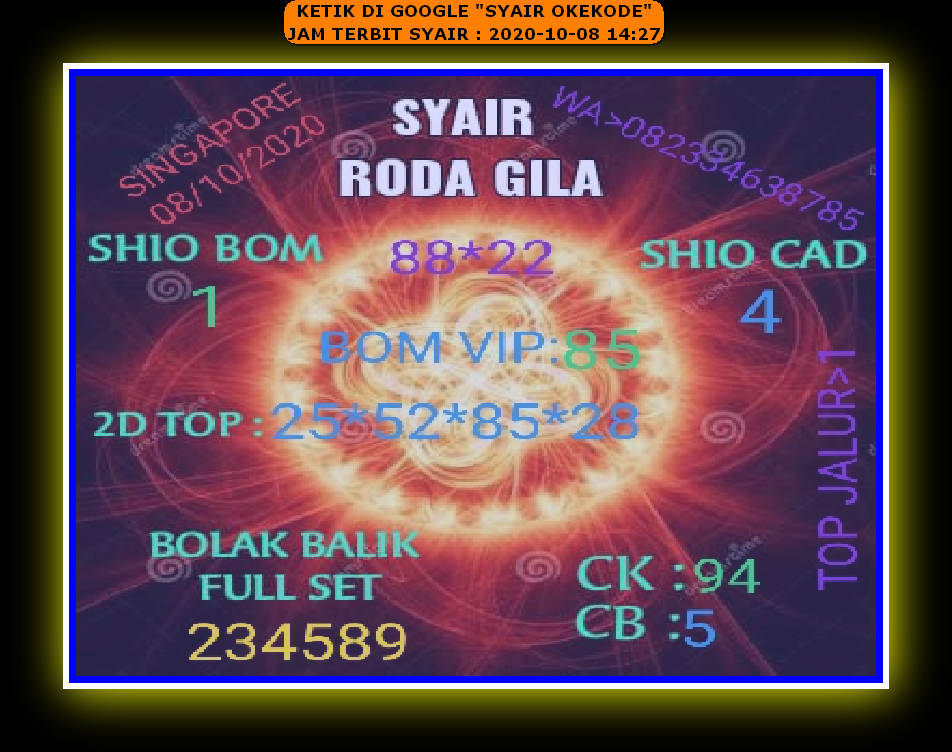 1 New Message) Kode Syair Singapore 8 Oktober 2020 - Forum Syair Togel  Hongkong Singapura Sydney