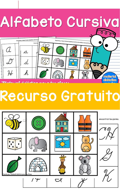 Jugamos con cursiva y el alfabeto - Material Didactico para tus clases