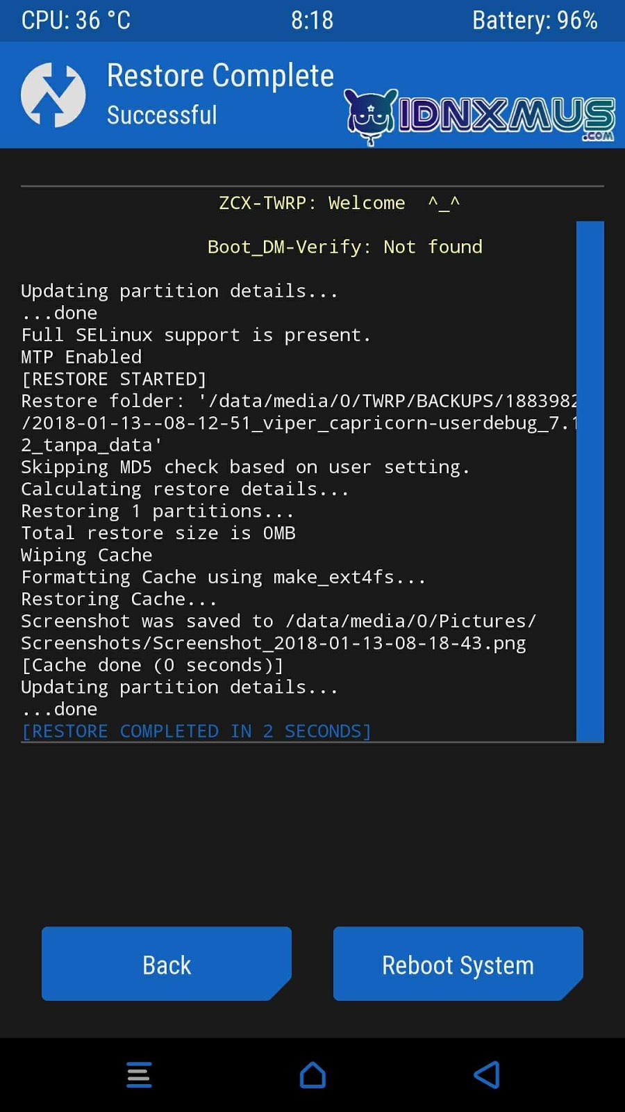 Cara Restore ROM Via TWRP