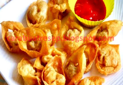 cara membuat kerupuk pangsit goreng isi ayam resep cara membuat kerupuk pangsit goreng isi ayam resep