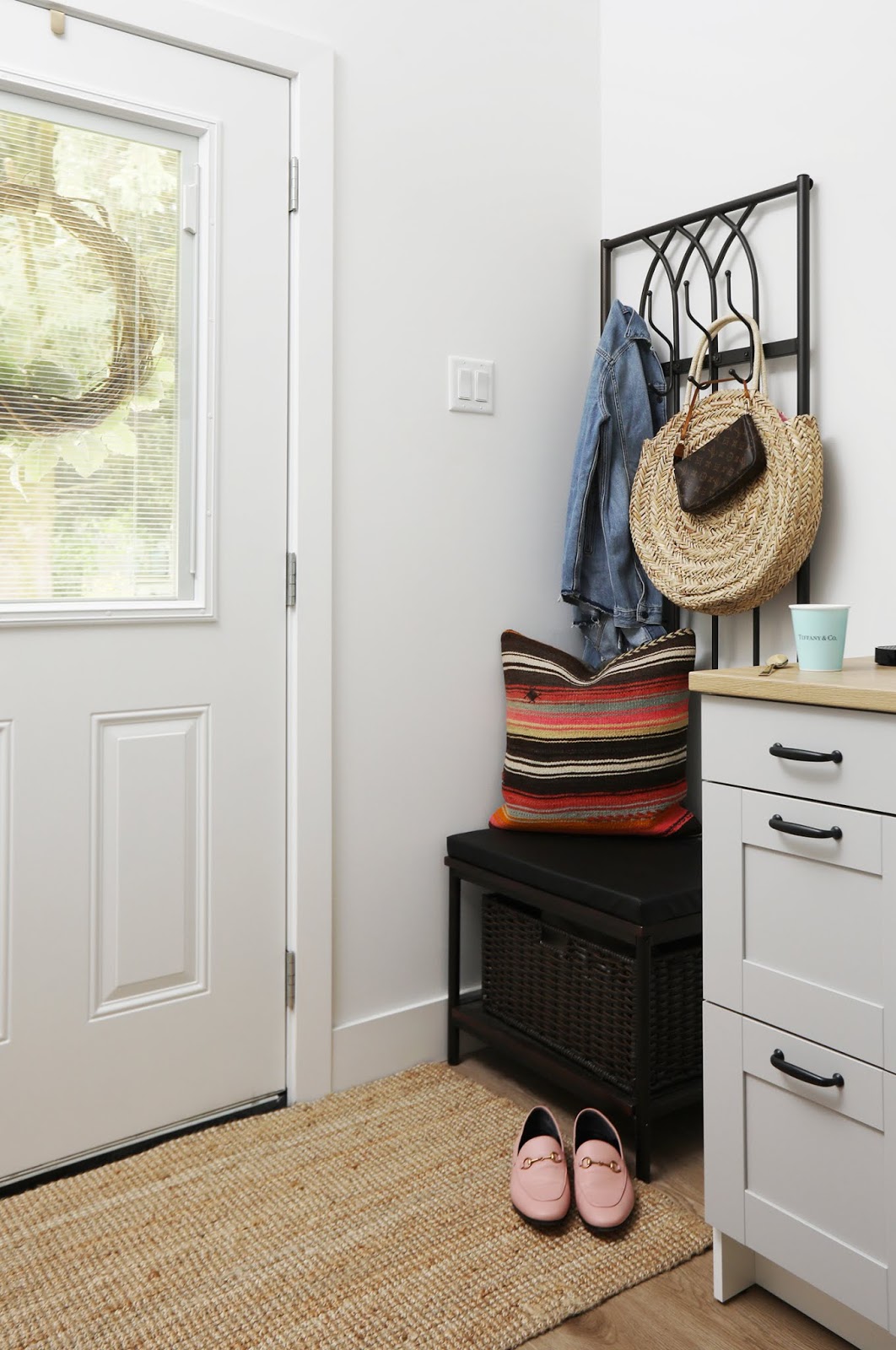 Small home coat rack + storage bench — Covet & Acquire