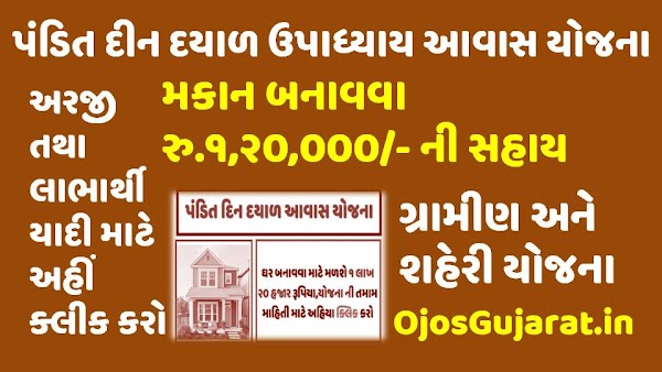 Pandit Deen Dayal Upadhyay Awas Yojana Gujarat @esamajkalyan.gujarat.gov.in