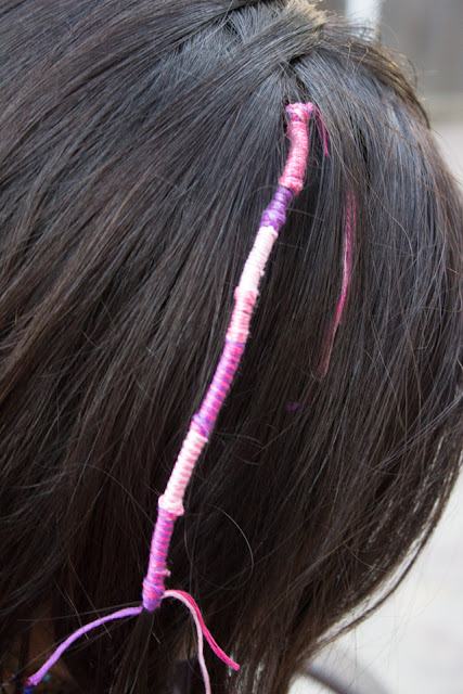 how to do easy DIY hair wraps with kids  (such a fun playdate or party idea)