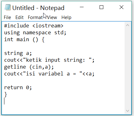 User input pada C++ - Niguru Indonesia