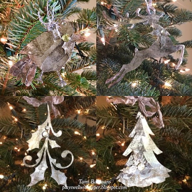 Plays Well With Paper Faux Mercury Glass Christmas Ornaments