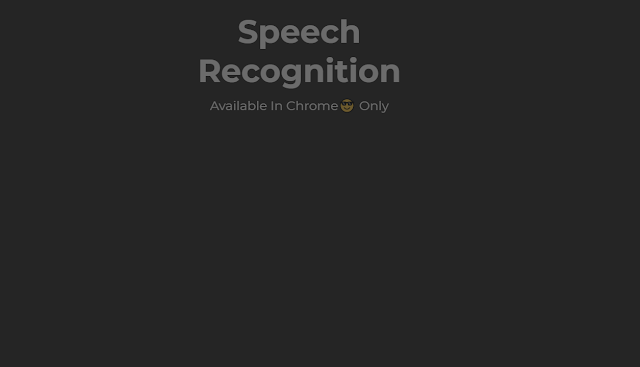 Speech Recognition Using JavaScript (Speechrecognition Project )