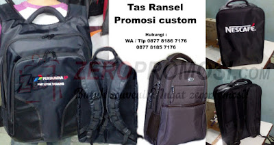 Tas Ransel Promosi Custom, konveksi goodiebag Tangerang, Souvenir Tas Ransel Custom Untuk Seminar & Promosi 