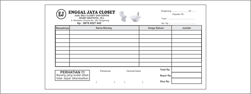 Download Nota Format Cdr Download Templet Nota Format Cdr