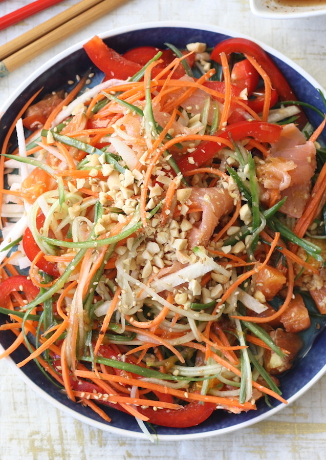 Chinese New Year Yee Sang Salad recipe by SeasonWithSpice.com