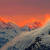 Огнен залез над Алпите