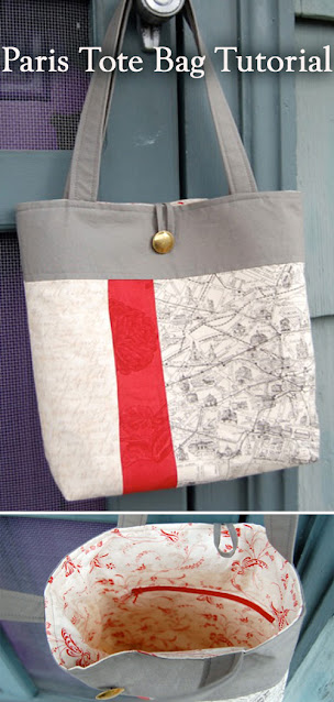 Tote Bag Sewing Pattern DIY Tutorial