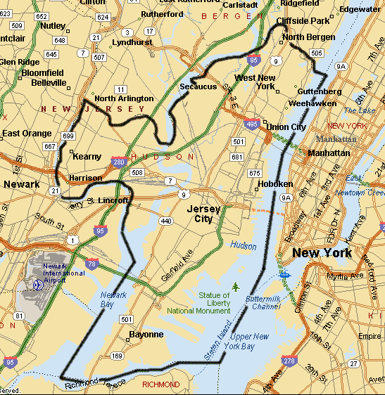 Street Map Of Union Nj