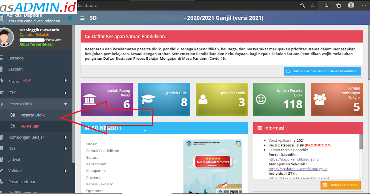Cara Memasukan Siswa Ke Aplikasi Dapodik 2021 Tasadmin