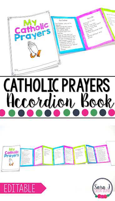 This Catholic Prayers mini book is perfect for students who are learning to memorize and read the prayers. Great reference tool! Includes 11 prayers plus an editable pdf to add your own prayers.