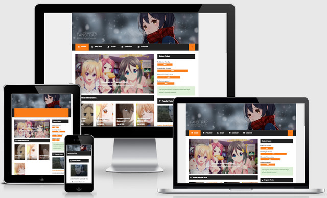 Fanstrap Anime v2.1 Responsive Blogger Templates