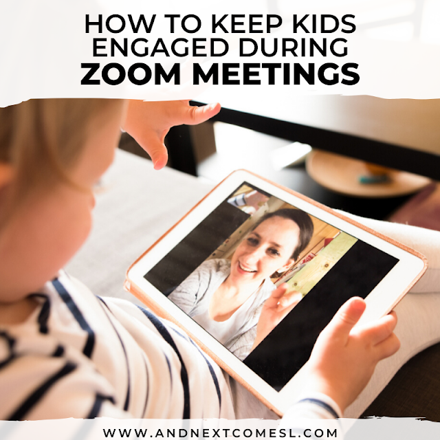 Tips and suggestions for how to keep kids focused and engaged during Zoom meetings and one-to-one online teaching or teletherapy sessions