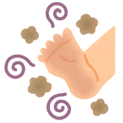 臭い足のイラスト