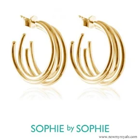 Crown Princess Victoria wore Sophie by Sophie gold earrings