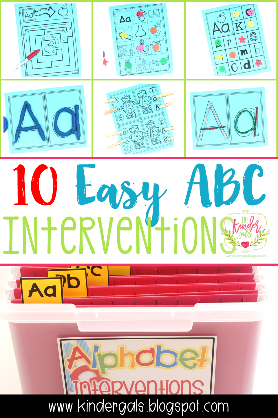 Kindergals 10 Easy Alphabet Intervention Activities And How To Organize Them
