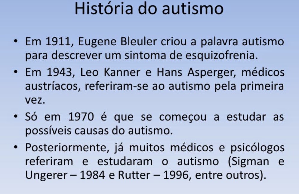 Blog de Apoio ao Autista Historia do Autismo