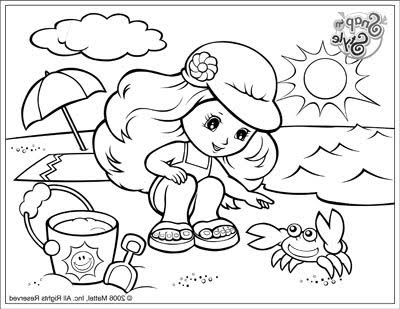 Coloring Pages: Sunbathing Summer Day Coloring Pages