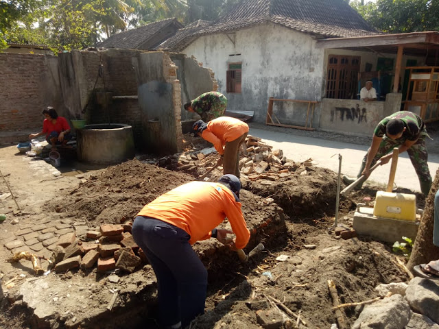 Sukarelawan MTA Jimbung Ikut Berperan di TMMD Kodim Klaten