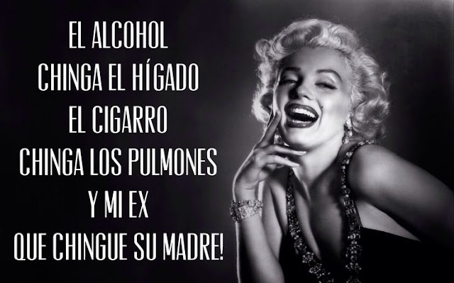 Marilyn Monroe -  Frases de Marilyn Monroe, Frases de mujeres bonitas y cabronas, Frases sobre el cigarro, Alcohol, Frases para personas enfermas de cancer, Frases para ellos, Humor, Frases sarcásticas, 