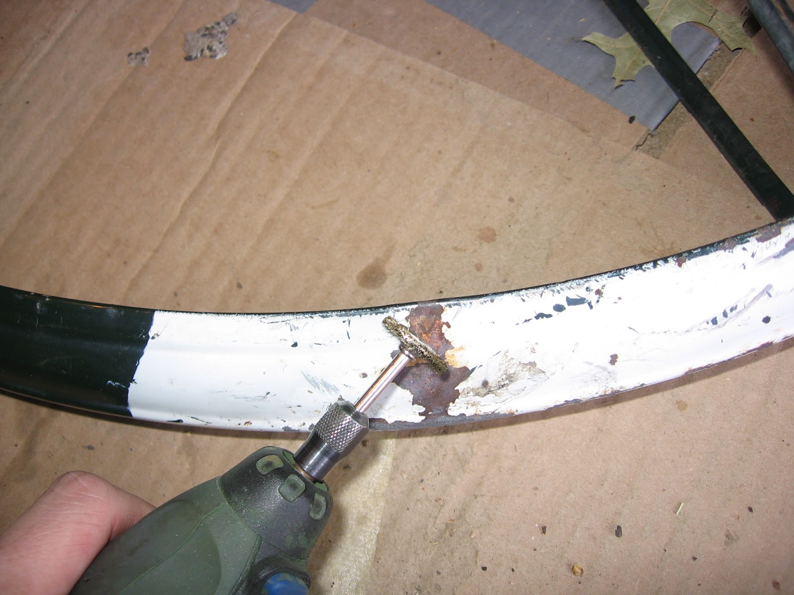 The Bike Shed Removing Rust from Fenders, Hybrid Method