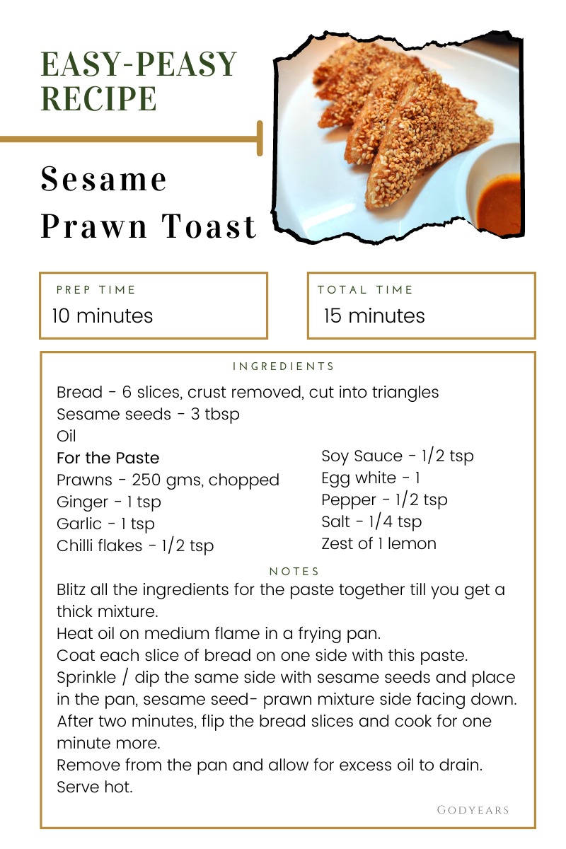Delightfully Simple Sesame Prawn Toast