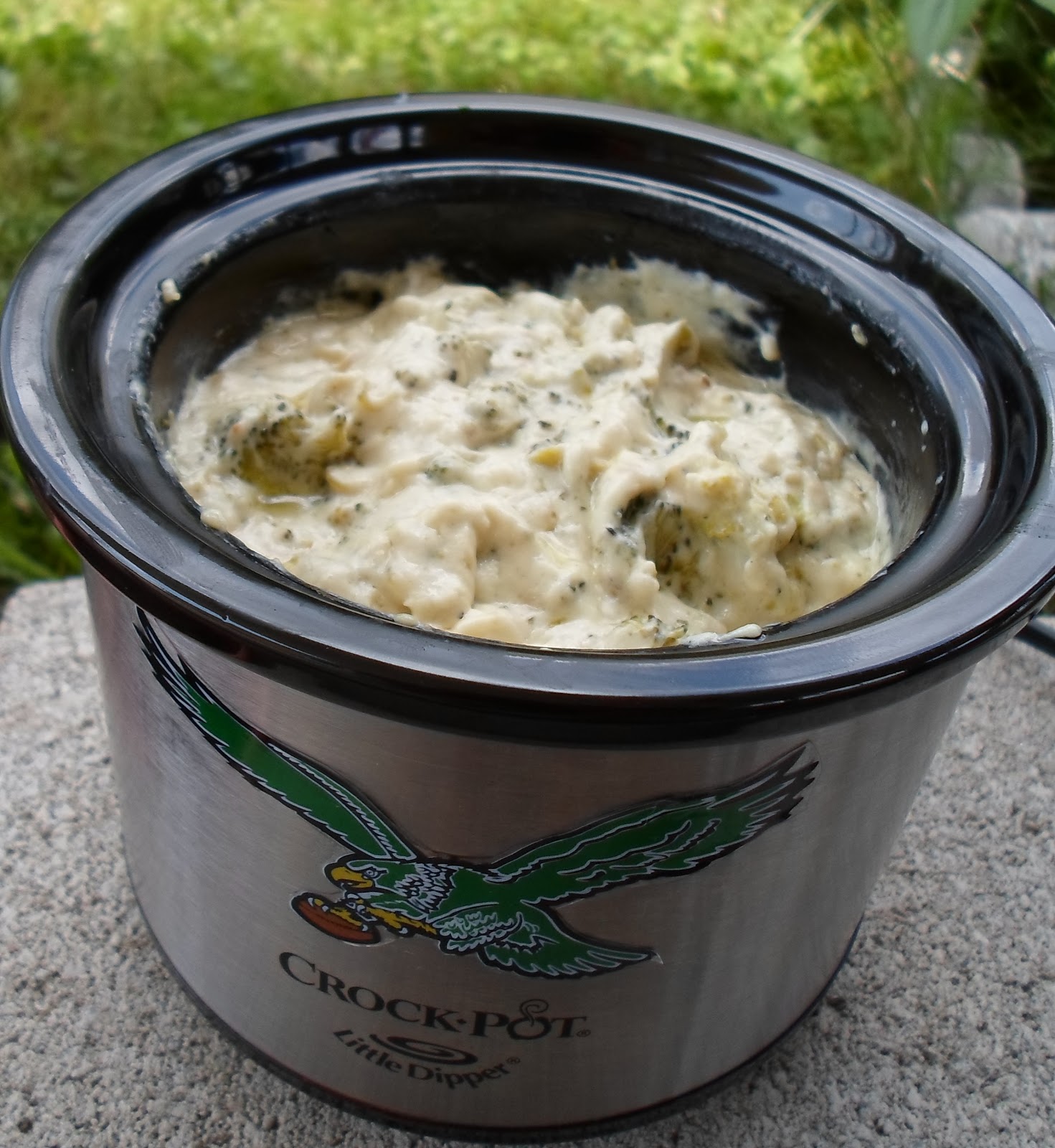 Happier Than A Pig In Mud Hot Broccoli and Cheese Dip, Little Dipper Crock Pot or Oven Baked