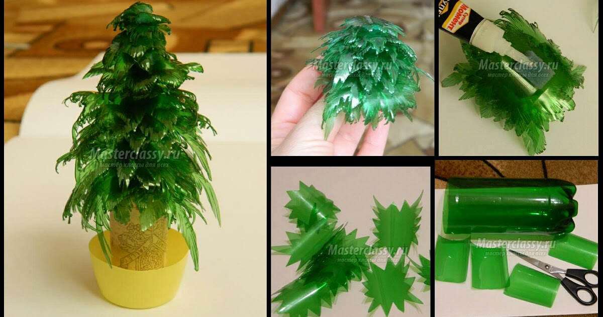 How to make christmas tree from plastic bottles. - crazzy craft