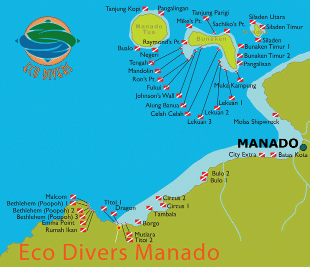 Bunaken Map bunaken national marine park, Bunaken Map, Map of Bunaken
