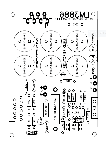 LM3886 Subwoofer Amplifier - Electronic Circuit