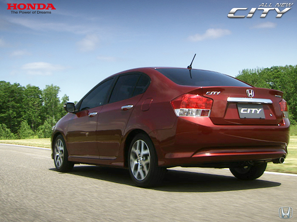 Koleksi Mobil Terbaik Honda City Merah Tampak Belakang