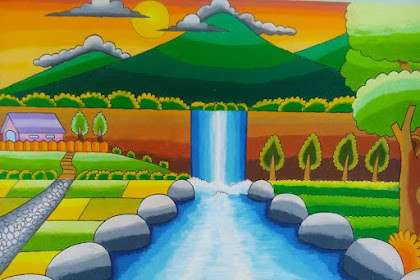 Mewarnai Pantai Dengan Crayon Kumpulan Gambar Menarik