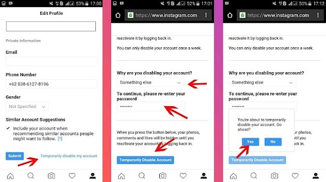 Cara Menghapus Akun Instagram Sementara Lewat HP Android dengan Mudah