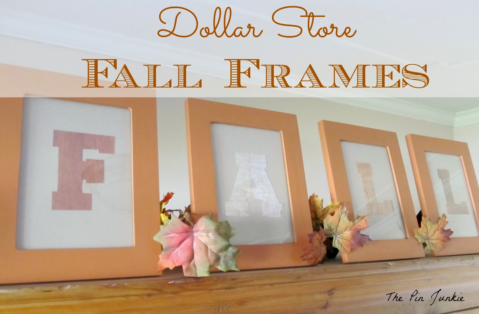 Dollar Store Craft Painted Fall Picture Frames