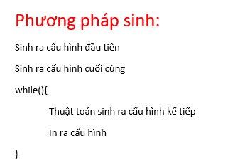 Phương Pháp Sinh - Bài toán liệt kê dãy nhị phân có độ dài N