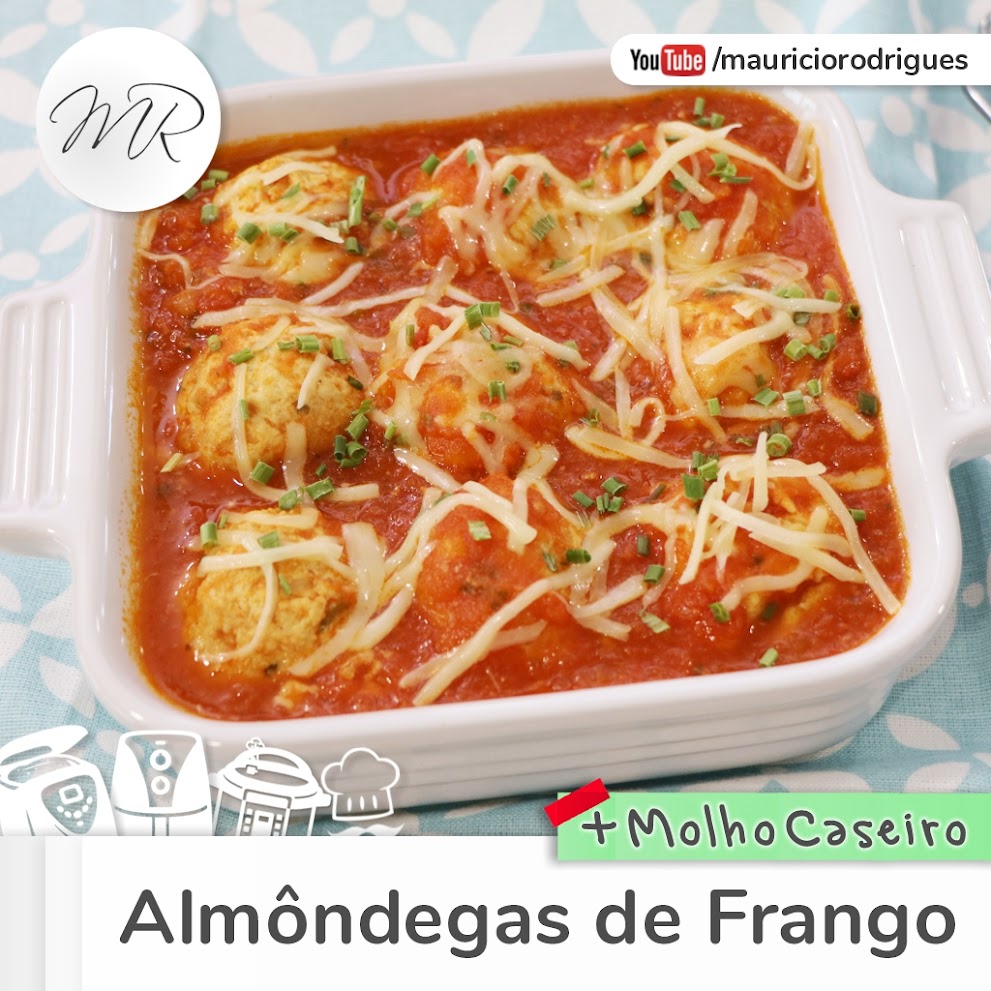 VÍDEO - Almôndegas de Frango ao Molho Caseiro de Tomates na Panela de Pressão Elétrica!