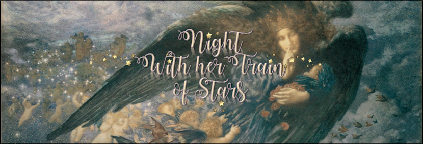 Night with her train of stars