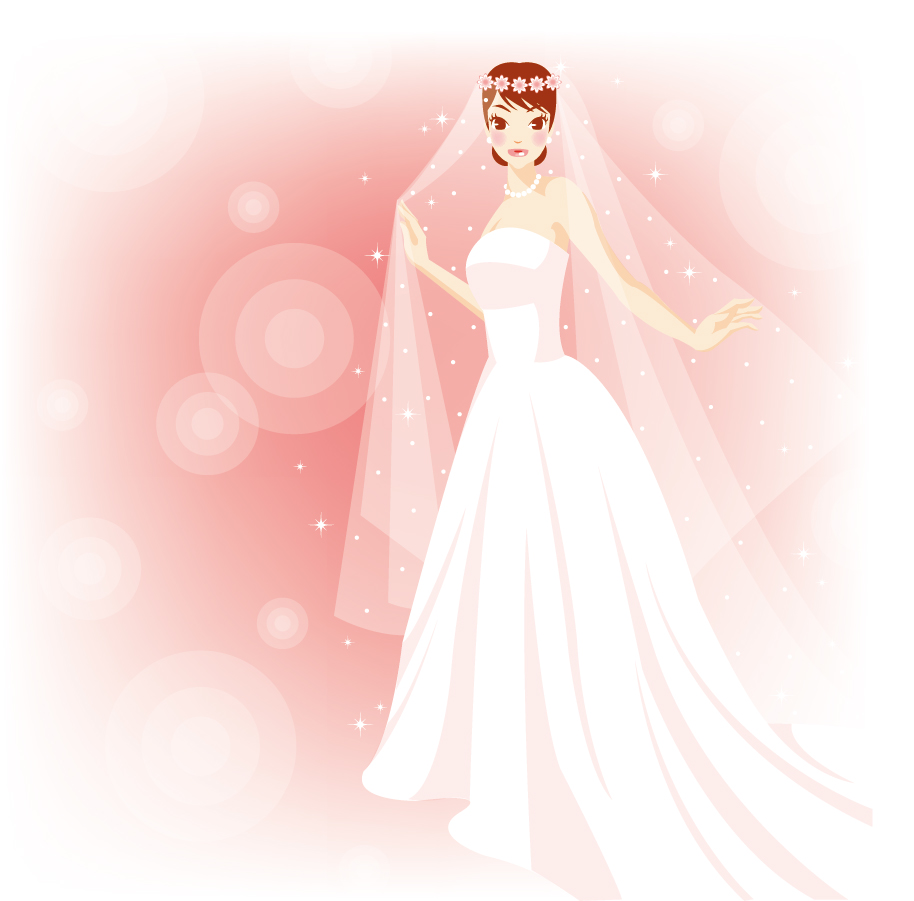 wedding dress clipart vector - photo #39